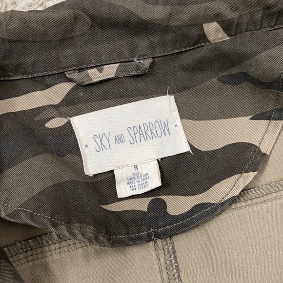 SKY AND SPARROW Camo Womens Anorak Jacket - Picture 6 of 6